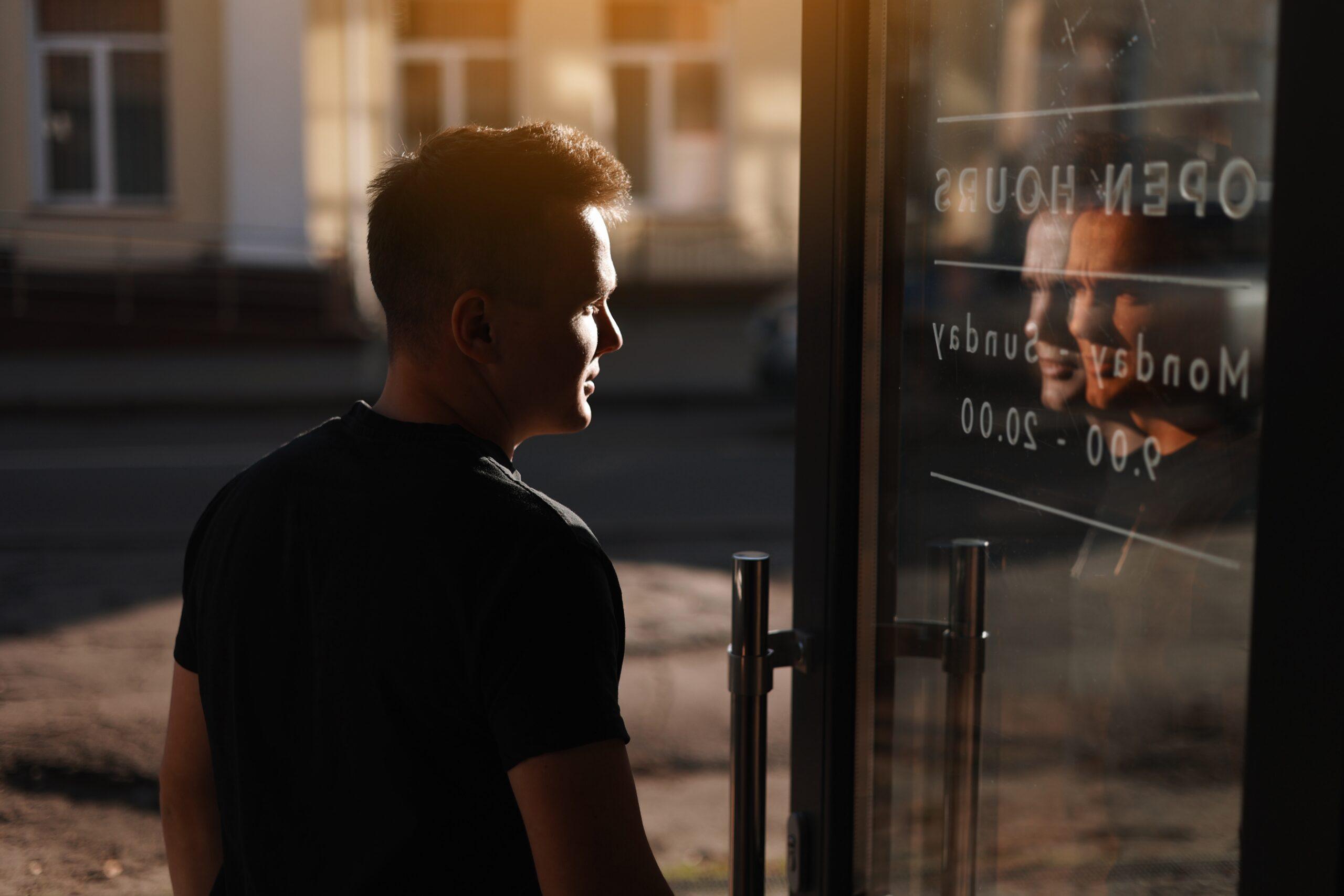 A man going back to his normal life after a quick 30 minute WIDR male enhancement procedure